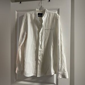 Primark Men's Cream Button Down Shirt